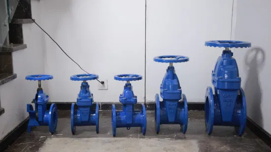 DIN 3352 F4 Water Treatment Ductile Iron Body Rising Stem Metal Seated Gate Valve